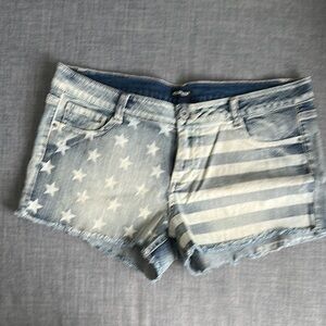 Joe Boxer Blue and White Star Stripe Jean Shorts